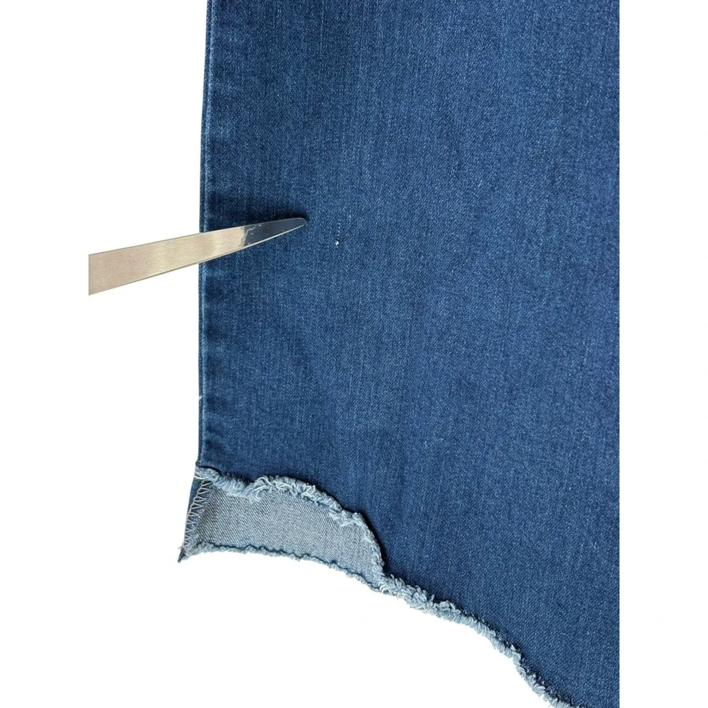 Nine West Kick‎ Flare Jeans Blue Raw Stepped Hem 18